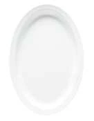 G.E.T. Melamine - 11-5/8' X 8' Oval White Platter (S) - OP612W