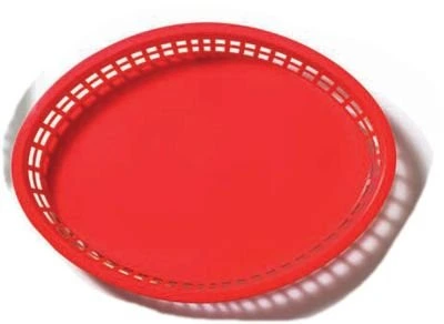 Tablecraft - Basket, Oval Red 12.75' x 9.5' x 1.5' - 1086R