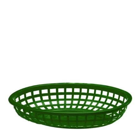 Tablecraft - Basket, Oval Forest Green 9.5' x 6' x 2' - 1074FG