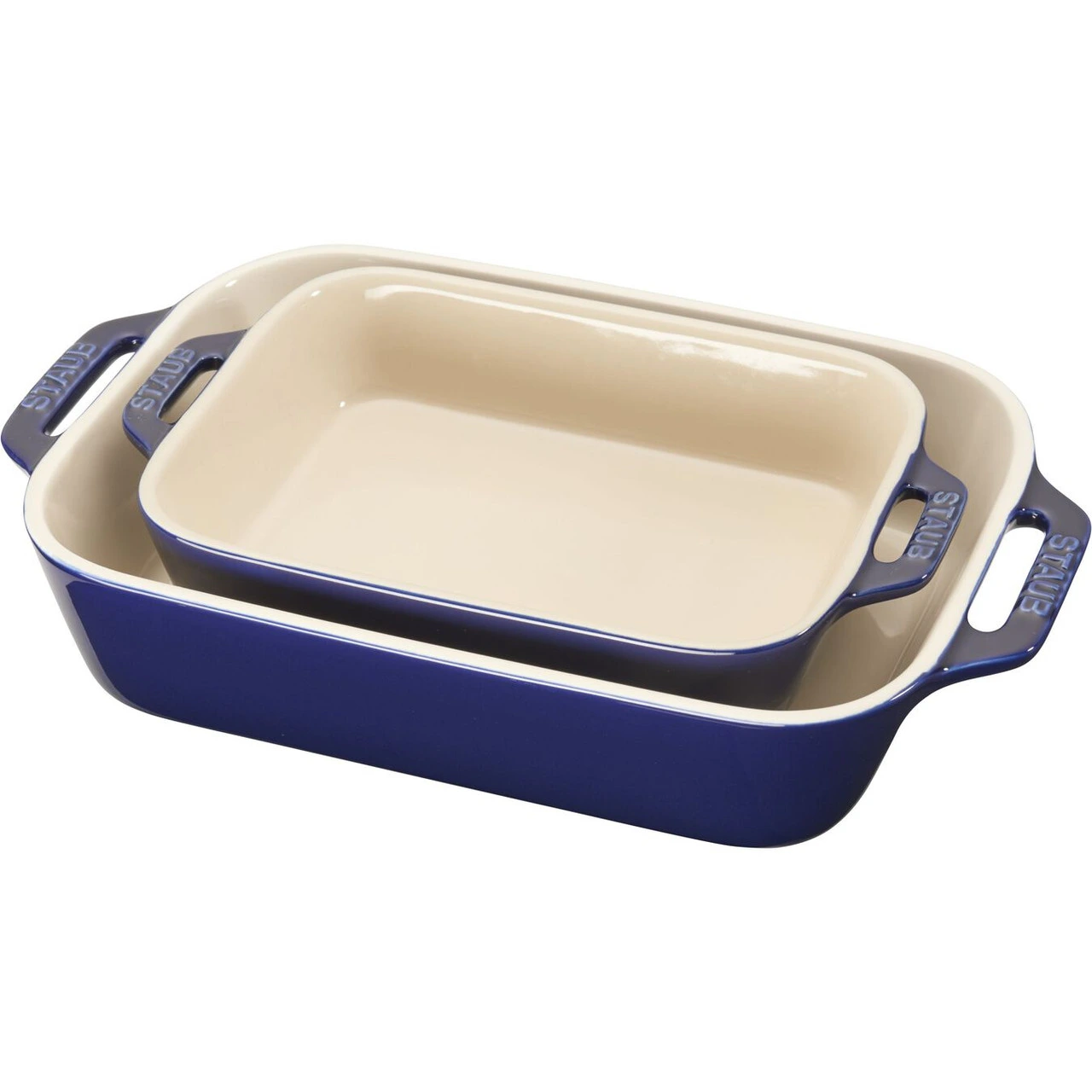 Staub - Dark Blue 2 Pc Rectangular Baking Dish Set