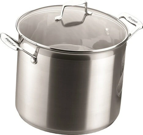 Scanpan - 11L Impact Stock Pot with Glass Lid - 18/10 Stainless, Induction Ready