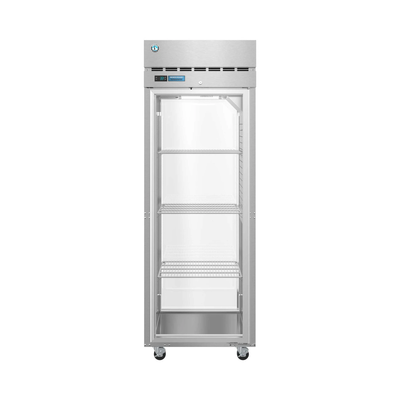 Hoshizaki - Steelheart 27.5" Stainless Steel Pass-Thru Refrigerator w/ Glass Doors - PT1A-FG-FG