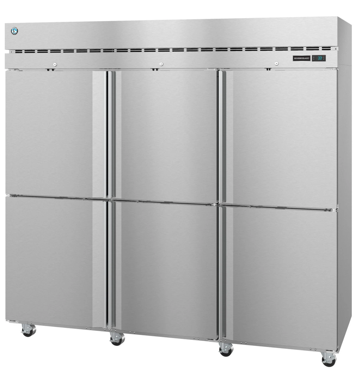 Hoshizaki - Steelheart 82.5" Stainless Steel Refrigerator w/ 6 Lockable Half Doors - R3A-HS