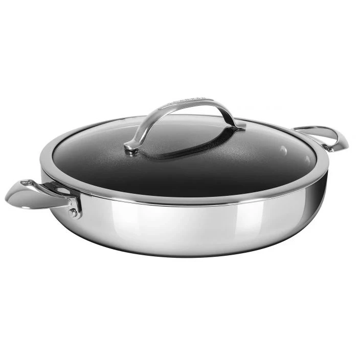 Scanpan - HAPTIQ 12.5" Non-Stick Chef Pan With Lid - 5-Ply Stainless Construction, Made in Denmark