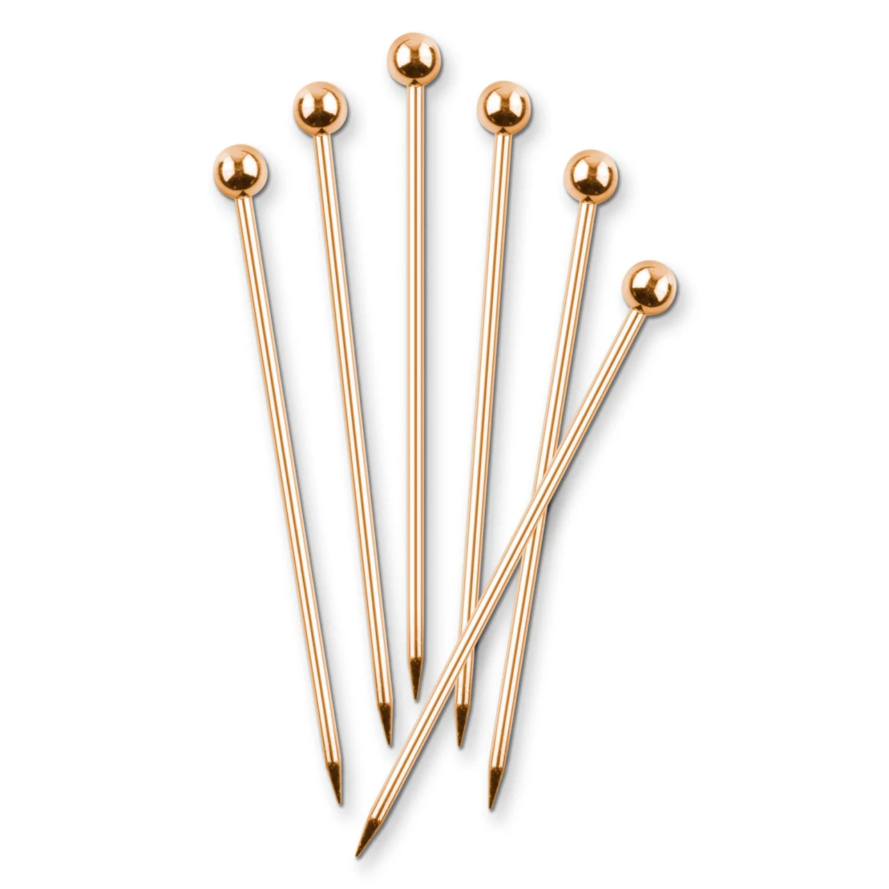 Final Touch - Copper Finish Stainless Steel Cocktail Picks Set of 6 - FTA730717