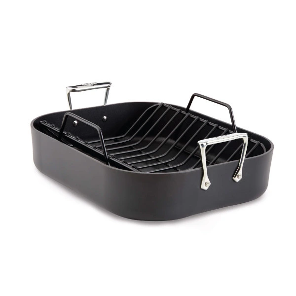 All-Clad - HA1 Hard Anodized Nonstick 13 x 16" Roaster with Rack - J153S264