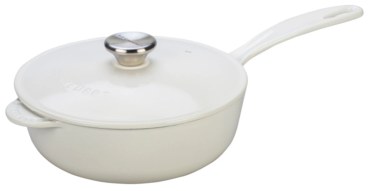 Le Creuset - 2 L (2.25 QT) White Saucier Pan