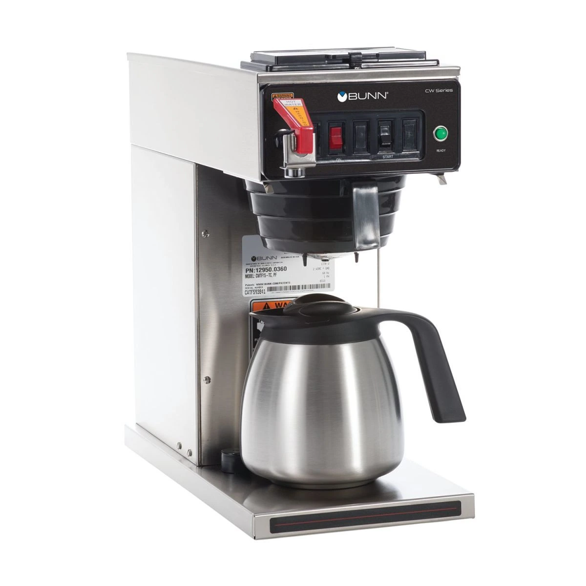 BUNN - CWTF-DV-TC 12 Cup Thermal Carafe Automatic Coffee Brewer Dual Volt - 12950.6123