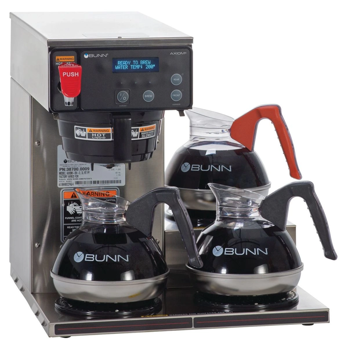 BUNN - Axiom-15-3 12 Cup Automatic Coffee Brewer w/ 3 Warmers - 38700.6004