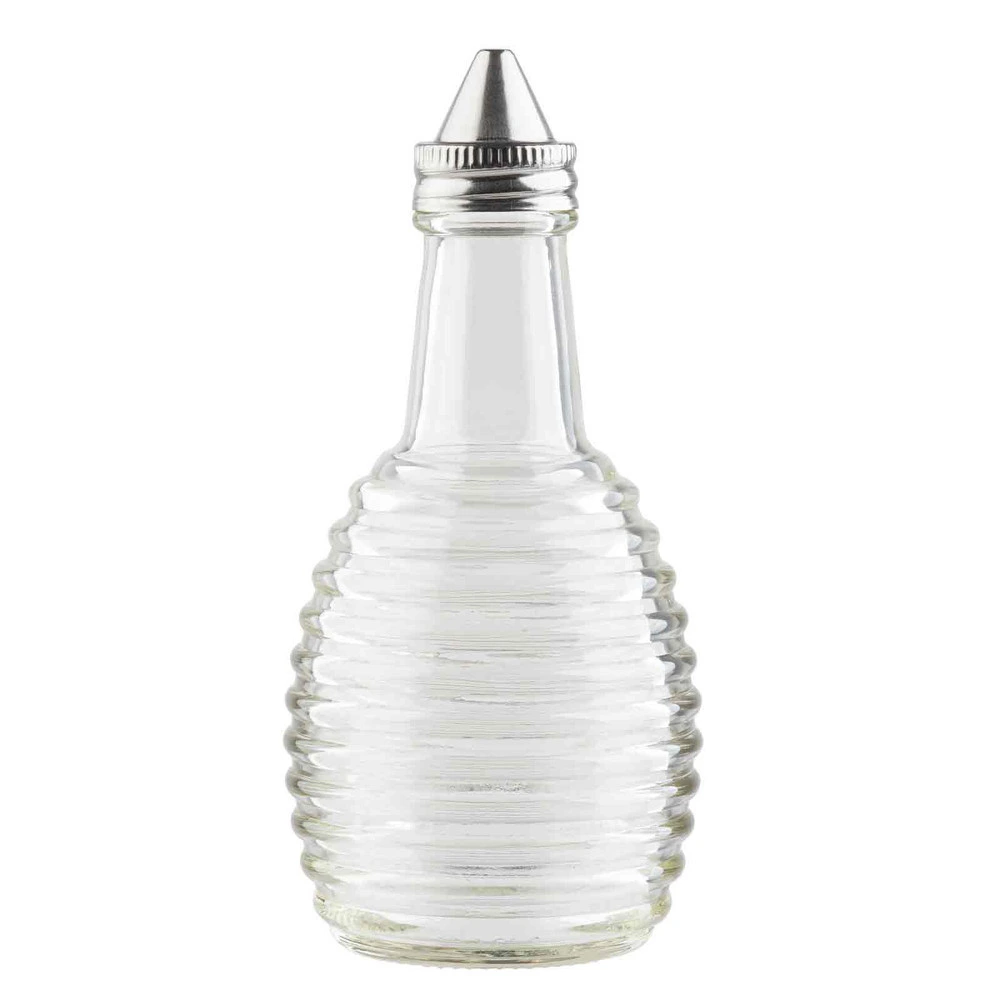 Tablecraft - 6 oz. Beehive glass oil and vinegar dispenser