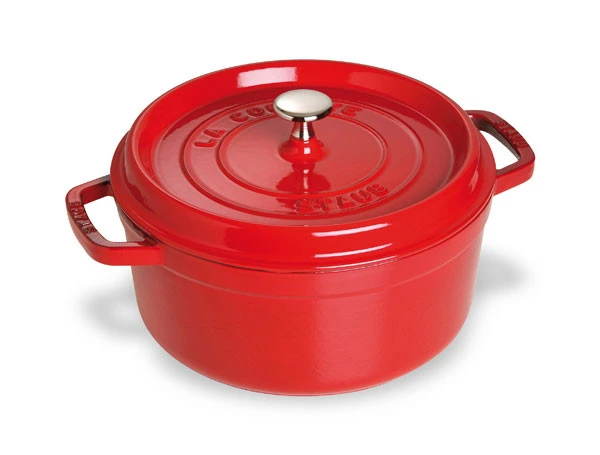 Staub - 5.2 L (5.5 QT) Cherry Red Round Cocotte