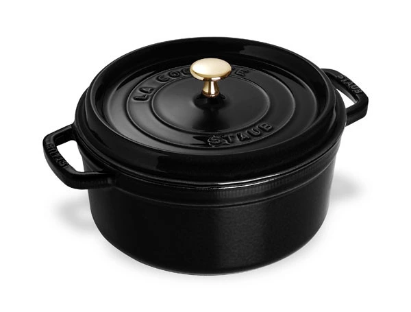 Staub - 5.2 L (5.5 QT) Black Round Cocotte