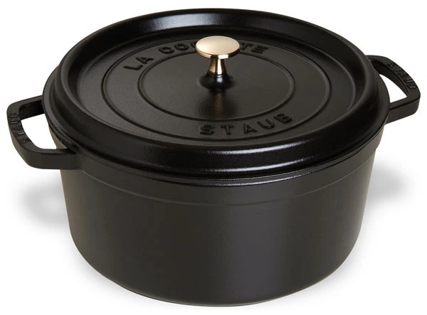 Staub - 8.35 L (9 QT) Black Round Cocotte