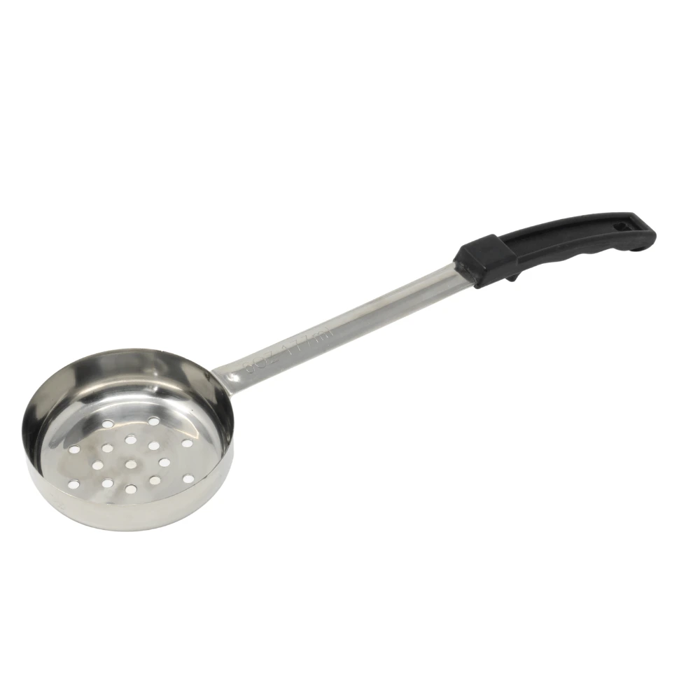 Johnson Rose- Perforated 6 OZ Black Portion Control Spoon