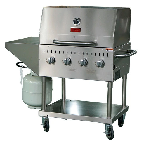 Omcan - Outdoor Propane BBQ Grill w/ 4 Burners - 47352