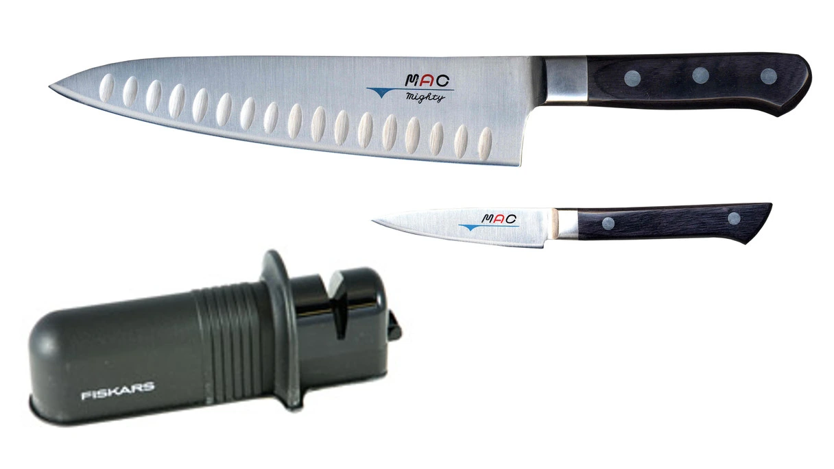 MAC - 2 PC Mighty Set with 8" Chef, 3.25" Paring and Sharpener