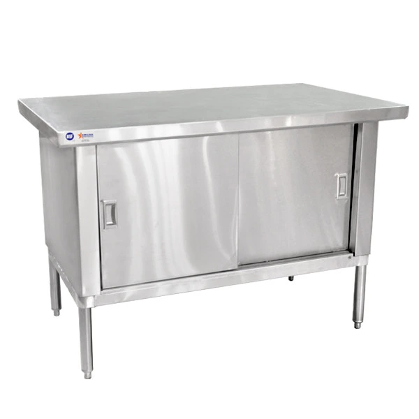 Omcan - 30" x 72" 304 Stainless Steel Knock-Down Worktable w/ Cabinet - 24402