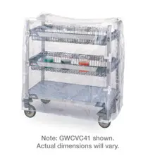 Metro - 36" x 18" x 52" Clear Vinyl Cart Cover - GWCVC62