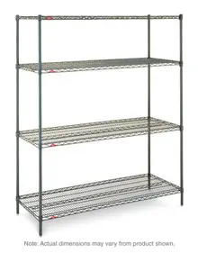 Metro - 18" x 60" x 63" Super Erecta Metroseal 3 Adjustable Wire Stationary Starter Shelving Unit - N366K3