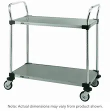 Metro - Super Erecta 18" x 36" x 38" Two Shelf Standard Duty Stainless Steel Utility Cart - MW105