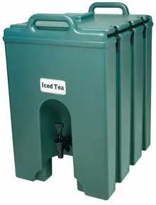 Cambro - Camtainers 11.75 Gallon Kentucky Green Insulated Beverage Dispenser - 1000LCD519