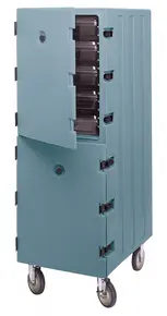 Cambro - Camcart Slate Blue Double Compartment Food Storage Box Carrier - 1826DBC401