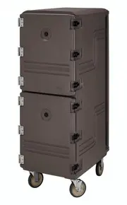 Cambro - Camcart Dark Brown Double Compartment Tray and Sheet Pan Carrier with Security Package - 1826DTCSP131