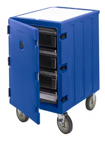 Cambro - Camcart Navy Blue Single Compartment Mobile Cart for 18" x 26" Food Storage Boxes - 1826LBC186