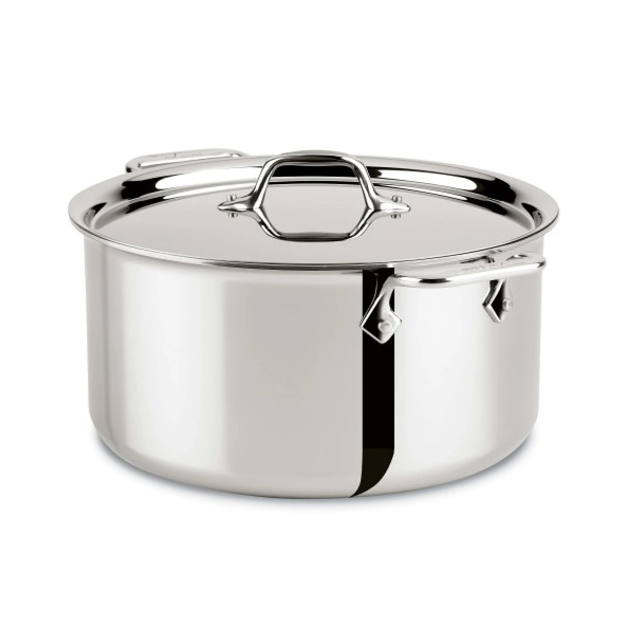 All-Clad - 8 QT D3 Stainless Steel Stock Pot with Lid, 3-ply Bonded Cookware, Made in USA