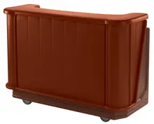 Cambro - Two-Tone Brown Mahogany Cambar 67" Portable Bar with 7-Bottle Speed Rail, Cold Plate, and Pre-Mix System - BAR650DX189