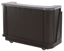 Cambro - Granite Gray and Black Cambar 67" Portable Bar with 7-Bottle Speed Rail, Cold Plate, and Pre-Mix System - BAR650DX420