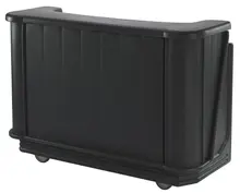 Cambro - Black Cambar 67" Portable Bar with 7-Bottle Speed Rail and Complete Post Mix System - BAR650PM110
