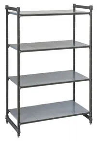 Cambro - Camshelving Basics Plus Solid 4-Shelf Stationary Starter Unit - 21" x 30" x 84" - CBU213084S4580