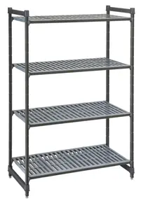 Cambro - Camshelving Basics Plus Vented 4-Shelf Stationary Starter Unit - 24" x 48" x 72" - CBU244872V4580