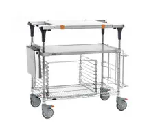 Metro - 38" x 19 3/8" x 39 1/8" PrepMate MultiStation with Accessory Pack and Galvanized and Brite Zinc Wire Shelving - MS1836-FGBR-PK2