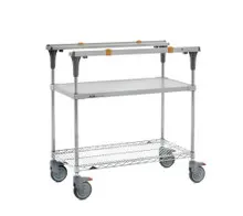Metro - 38" x 19 3/8" x 39 1/8" PrepMate MultiStation with Galvanized and Brite Zinc Wire Shelving - MS1836-FGBR