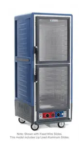 Metro - C5 3 Series Blue Low Wattage Lip Load Heated Holding and Proofing Cabinet with Clear Dutch Doors - C539-CLDC-L-BU