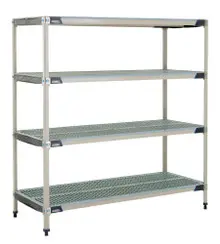 Metro - 24" x 60" x 63" MetroMax i 4-Shelf Polymer Shelving Unit - X566GX3