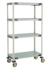 Metro - 18" x 36" MetroMax i Polymer Solid Shelf Cart - X336EFX3