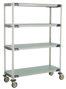 Metro - 18" x 48" MetroMax i Polymer Solid Shelf Cart - X356EFX3