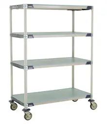 Metro - 24" x 48" MetroMax i Polymer Solid Shelf Cart - X556EFX3