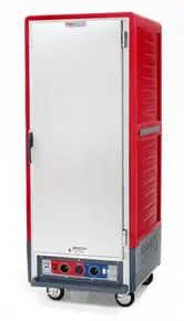 Metro - C5 3 Series Red Low Wattage Universal Slide Heated Holding and Proofing Cabinet with Solid Single Door - C539-CLFS-U