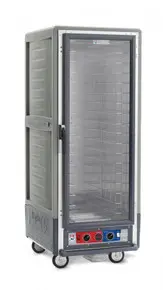 Metro - C5 3 Series Gray Low Wattage Heated Holding and Proofing Cabinet with Clear Single Door - C539-CLFC-4-GY