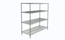 Metro - 24" x 60" x 63" Super Erecta Chrome Wire Stationary Starter Shelving Unit - N566C