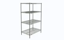 Metro - 24" x 36" x 63" Super Erecta Chrome Wire Stationary Starter Shelving Unit - N536C