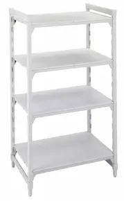 Cambro - Camshelving Premium Solid 4-Shelf Stationary Starter Unit - 21" x 72" x 72" - CPU217272S4PKG