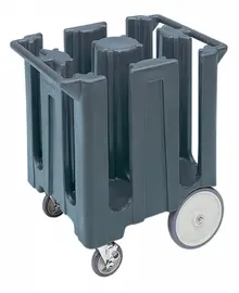 Cambro - Poker Chip Granite Gray Dish Dolly / Caddy with Vinyl Cover - 4 Column - DC825191