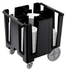 Cambro - Versa Black Dish Caddy with Vinyl Cover - 5 Column - DCS950110