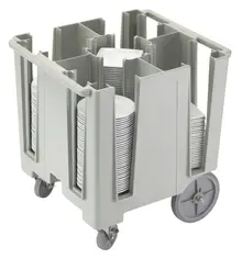Cambro - Versa Speckled Gray Dish Caddy with Vinyl Cover - 5 Column - DCS950480