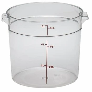 Cambro - 6QT Clear CamWear Round Container - RFSCW6135